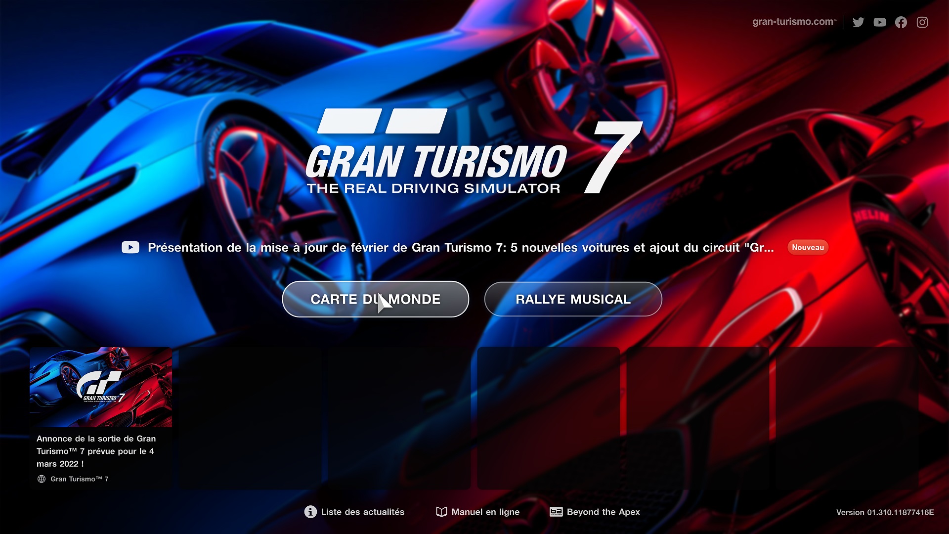 Gran Turismo™ 7 Manuel En Ligne - Gran-turismo.com