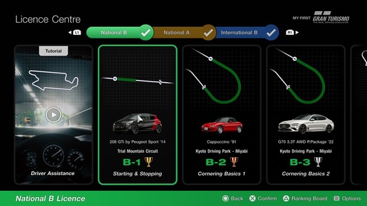 In the Licence Centre, tutorials teach new drivers everything they need to know about circuit driving and racing techniques