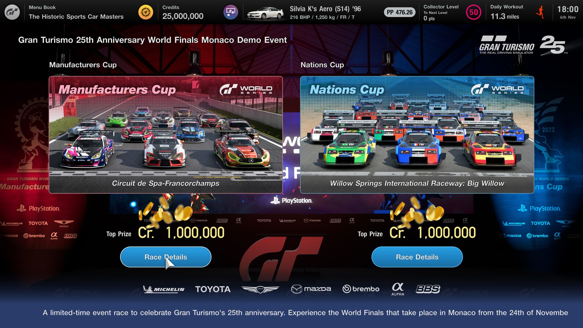 Announcing The Gran Turismo 25th Anniversary And World Finals Celebration Campaigns Gran 7148